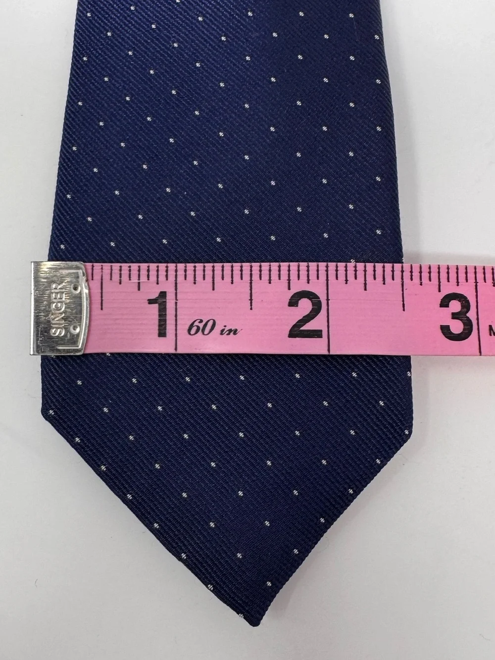 J.‎ Crew Skinny Silk Tie Navy Polka Dot preppy casual classic work office formal